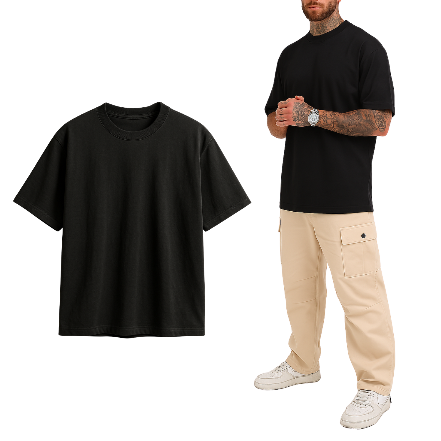 Camiseta Oversized Lisa HEND - PRETA