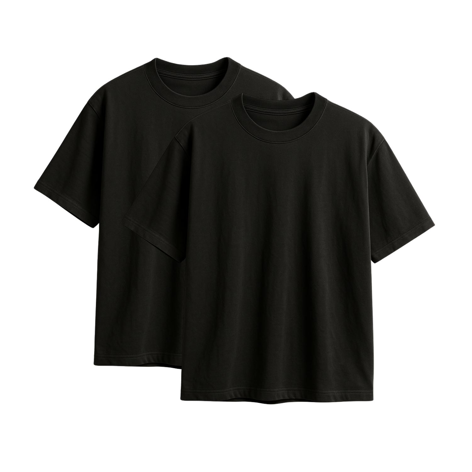 KIT 2 Camiseta Oversized Lisas HEND - Preta